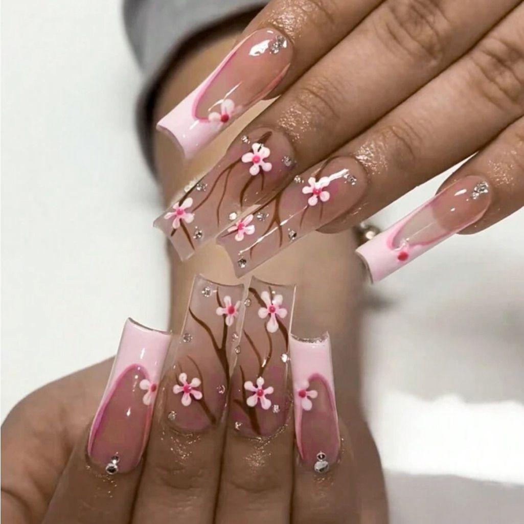 Pink Ribbon Nails Pink Ribbon Nails