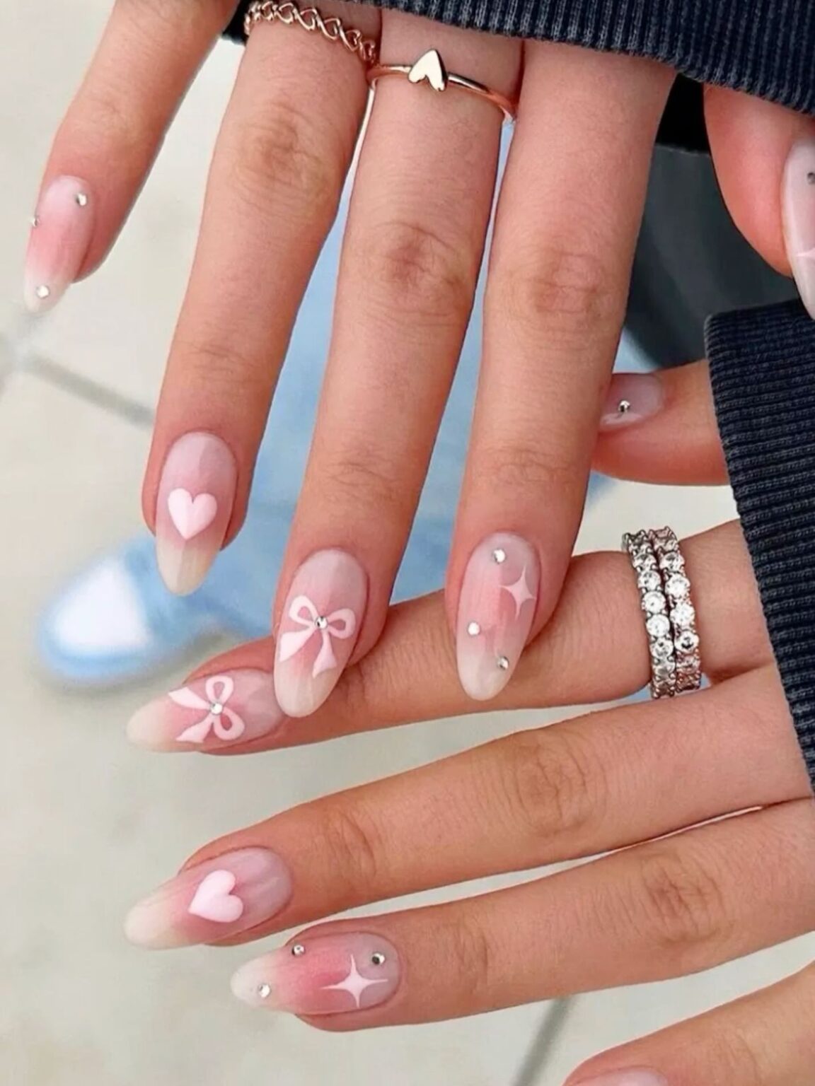 Pink Ribbon Nail Ribbon 241 Pink Ribbon Nails for Short, Almond, and Coffin Styles ...