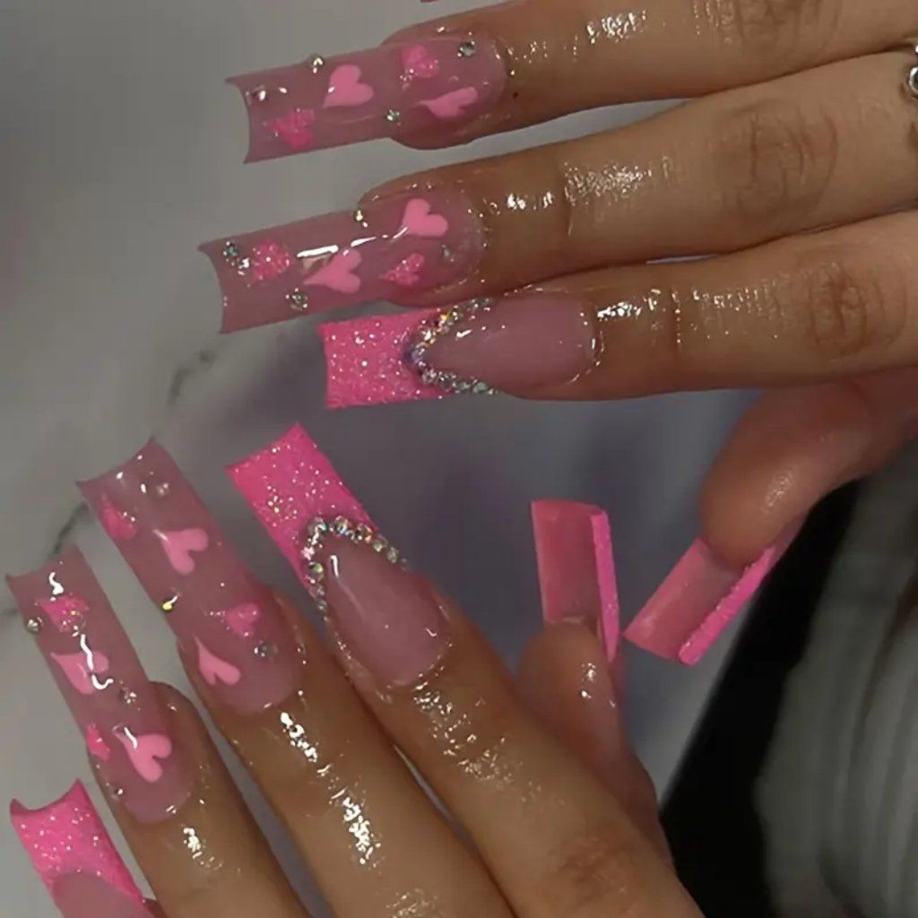 Pink Ribbon Nails Pink Ribbon Nails