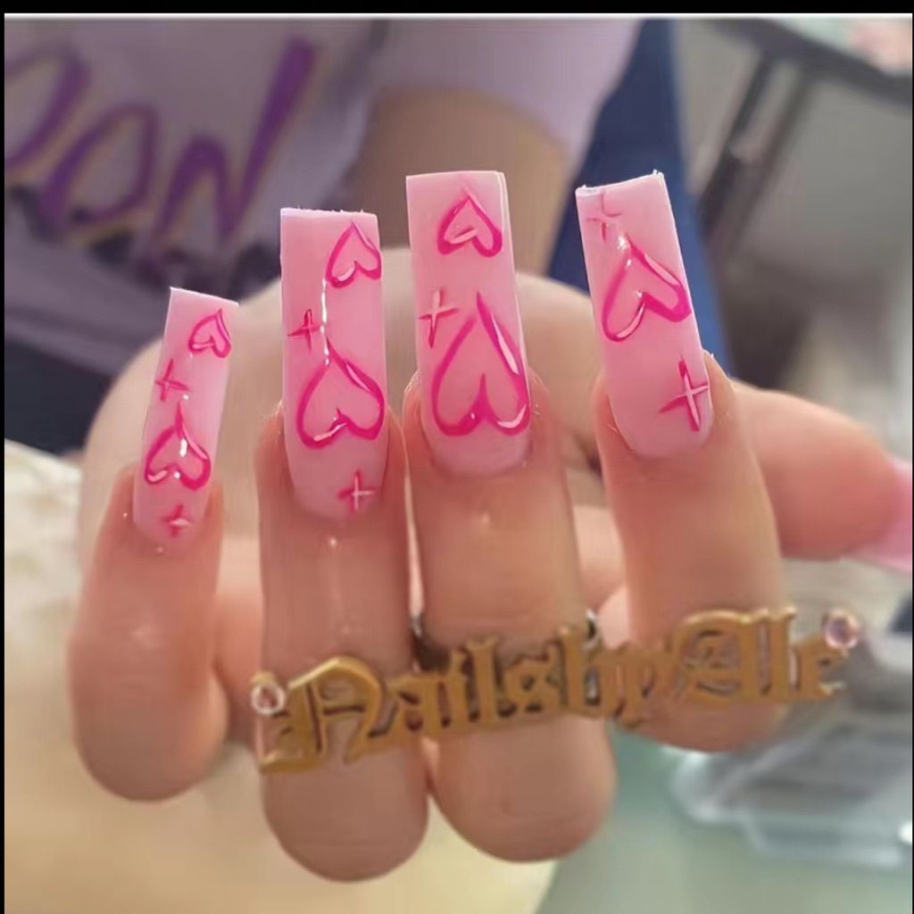 Pink Ribbon Nails Pink Ribbon Nails