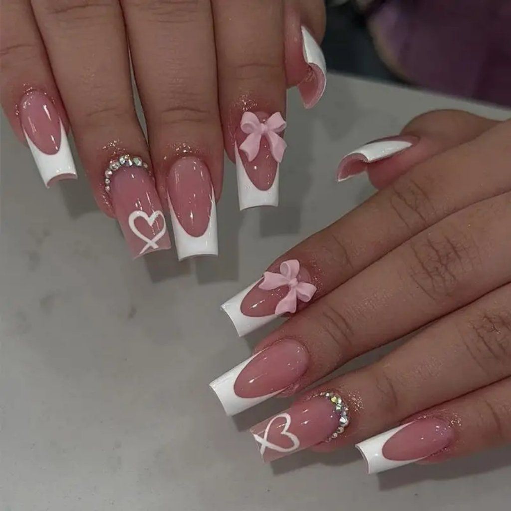 Pink Ribbon Nails Pink Ribbon Nails