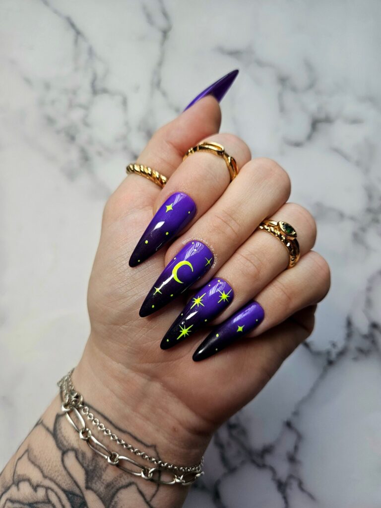 purple Halloween nails Purple Halloween Nails