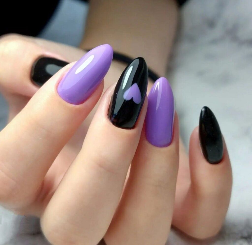purple Halloween nails Purple Halloween Nails