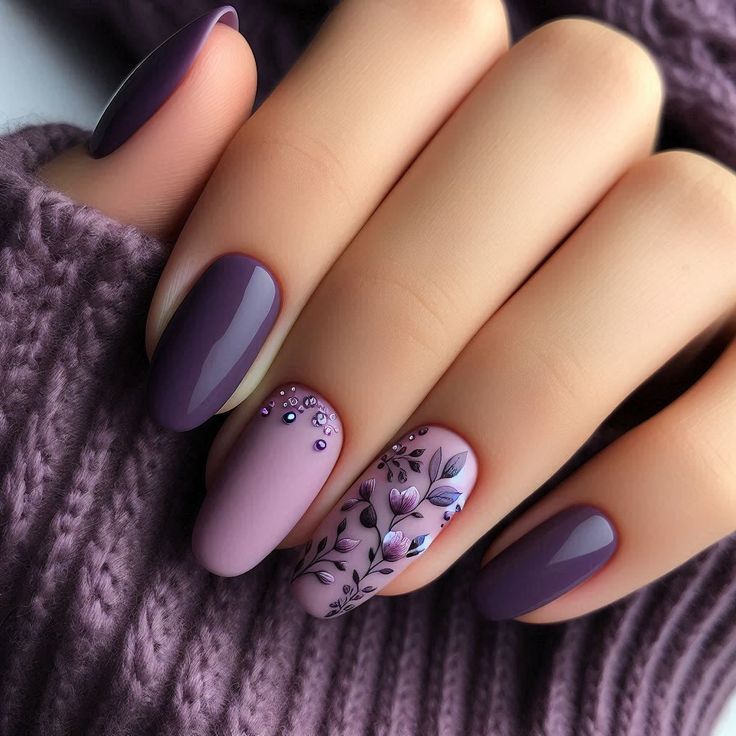 purple Halloween nails Purple Halloween Nails