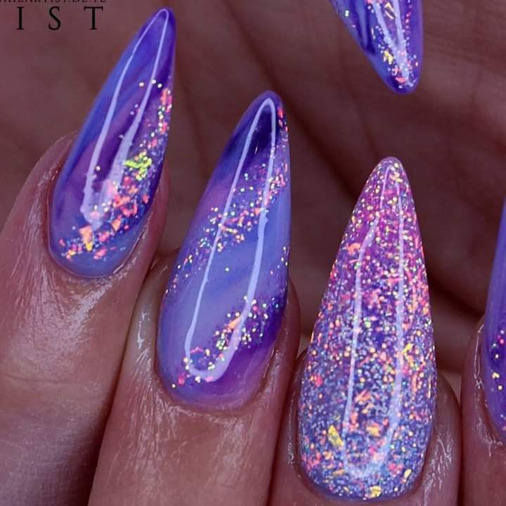 purple Halloween nails Purple Halloween Nails
