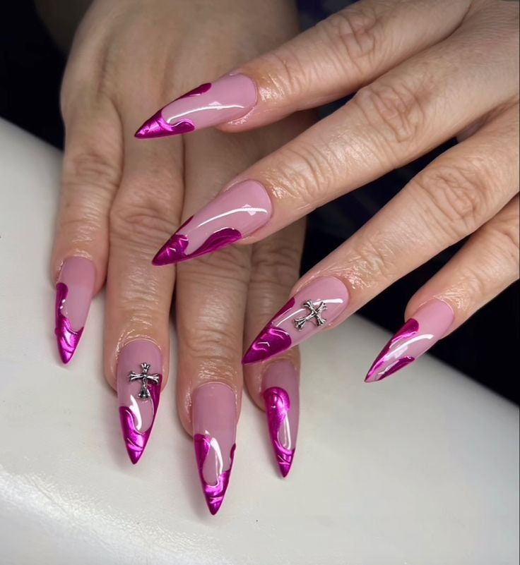 purple Halloween nails Purple Halloween Nails