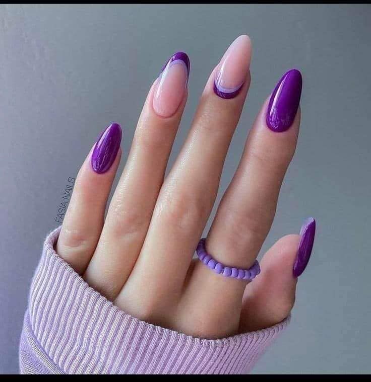 purple Halloween nails Purple Halloween Nails