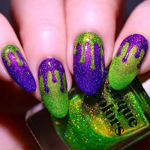 purple Halloween nails Purple Halloween Nails