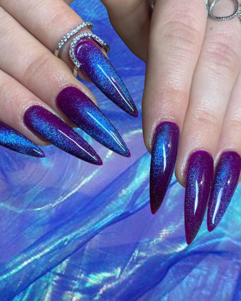 purple Halloween nails Purple Halloween Nails