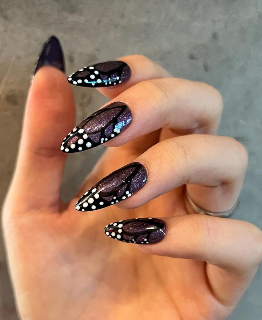 purple Halloween nails Purple Halloween Nails
