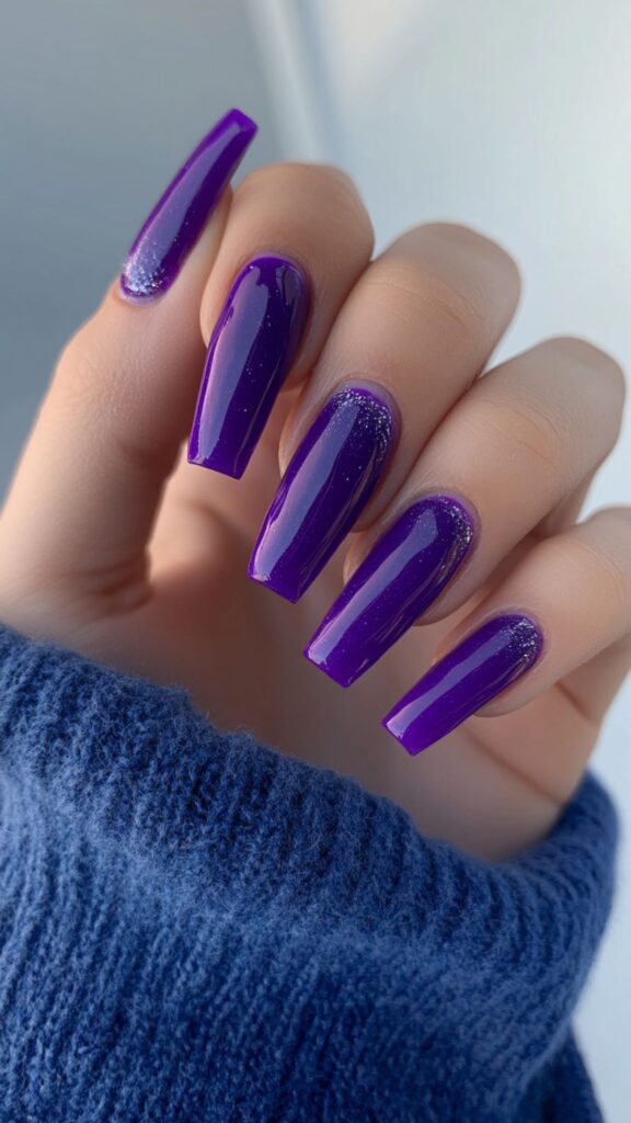 purple Halloween nails Purple Halloween Nails