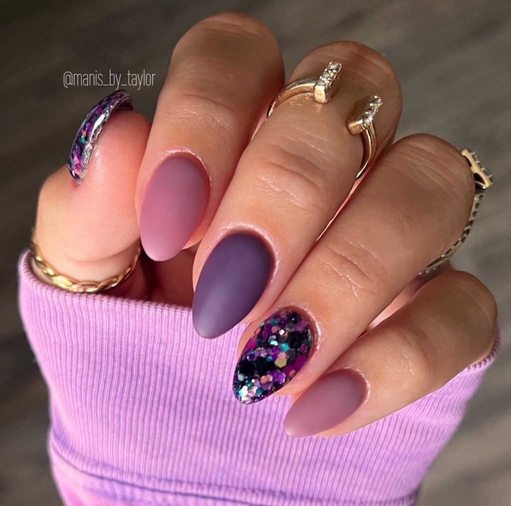 purple Halloween nails Purple Halloween Nails