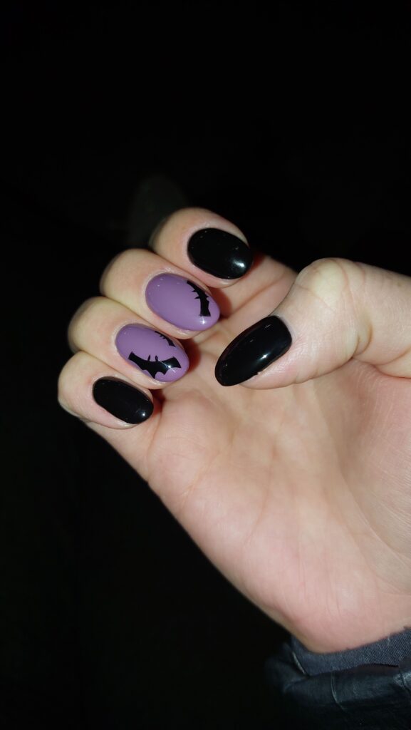 purple Halloween nails Purple Halloween Nails
