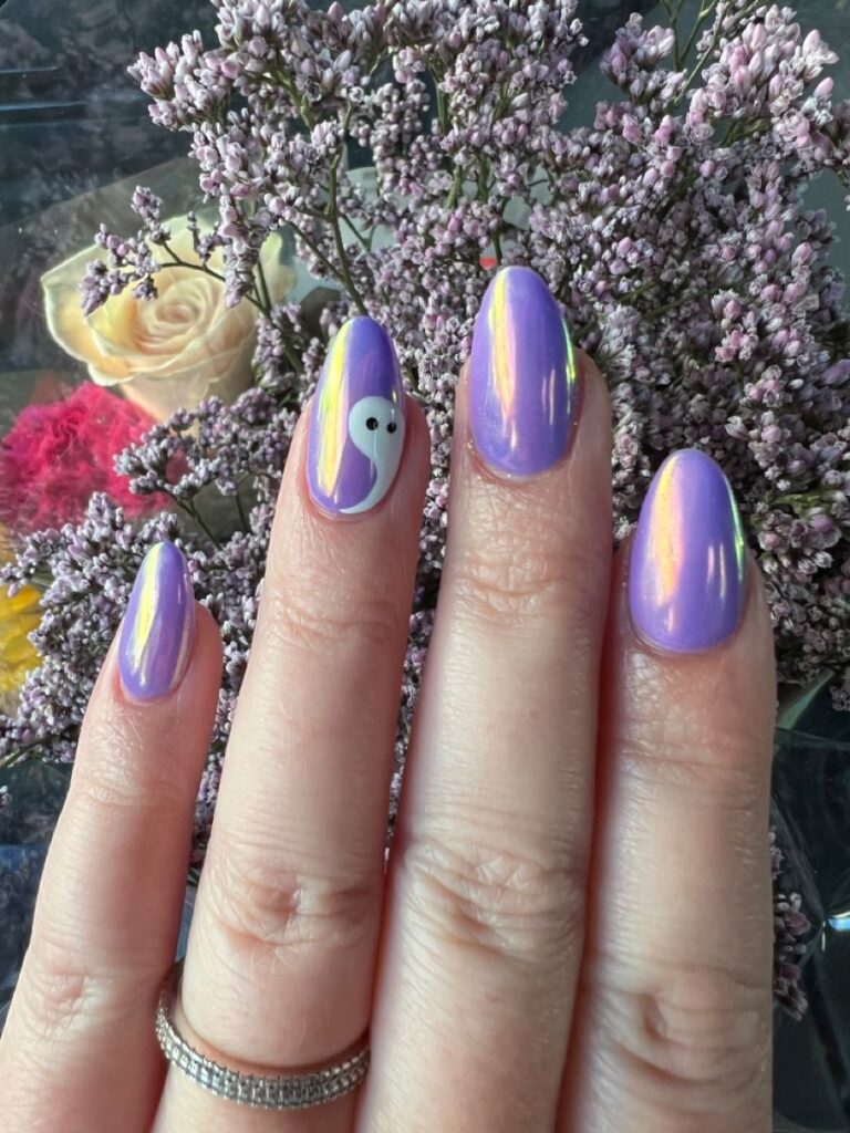 purple Halloween nails Purple Halloween Nails