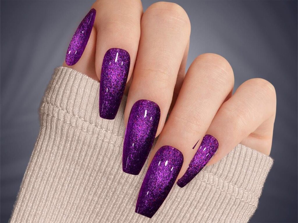 purple Halloween nails Purple Halloween Nails