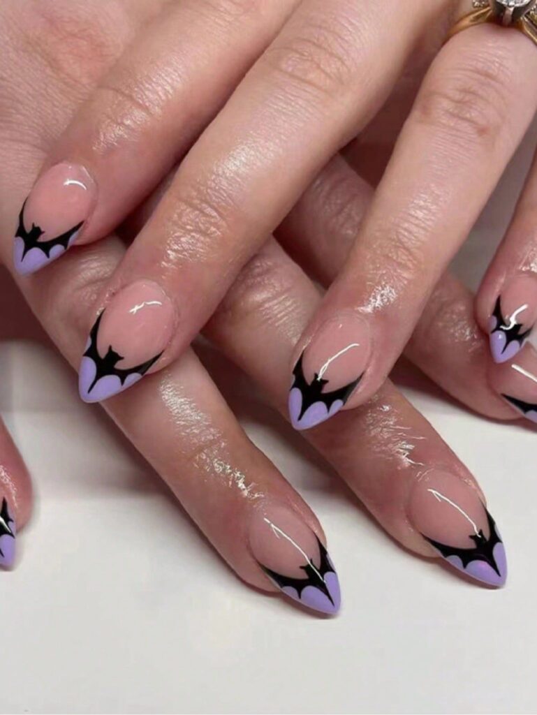purple Halloween nails Purple Halloween Nails