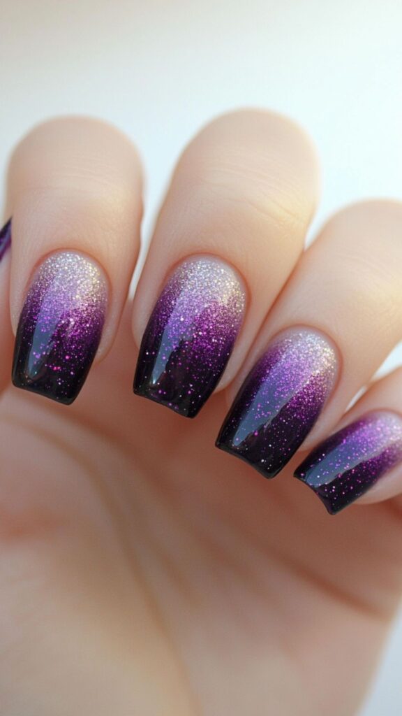 purple Halloween nails Purple Halloween Nails