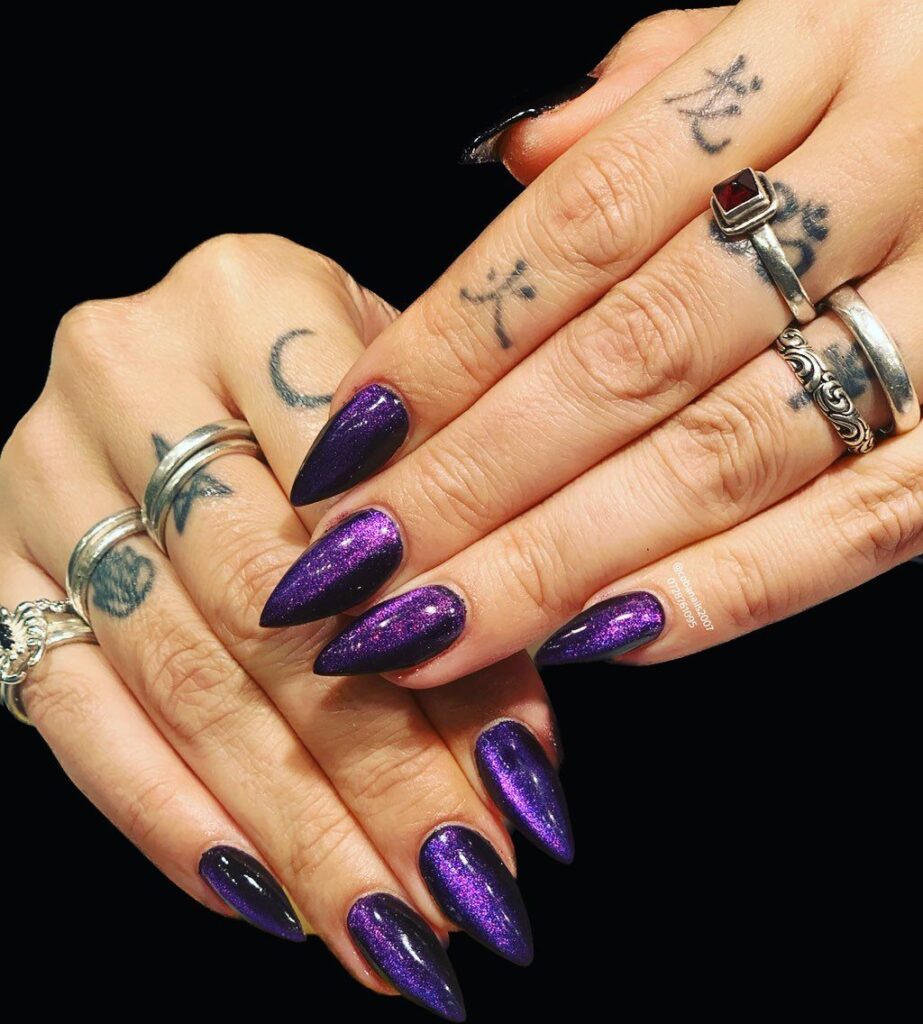 purple Halloween nails Purple Halloween Nails