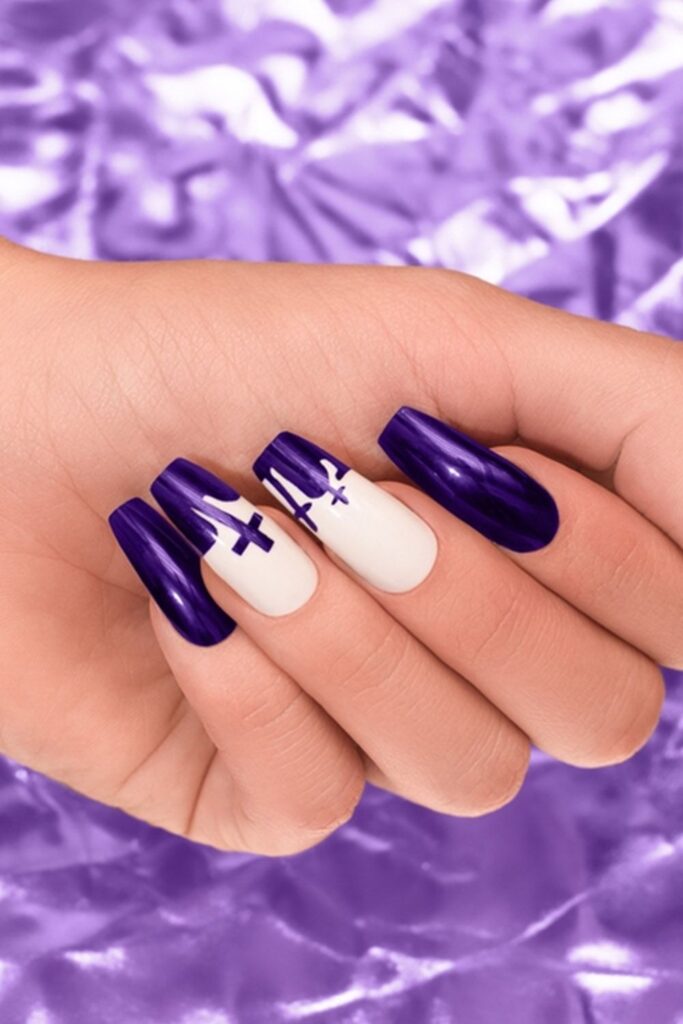 purple Halloween nails Purple Halloween Nails