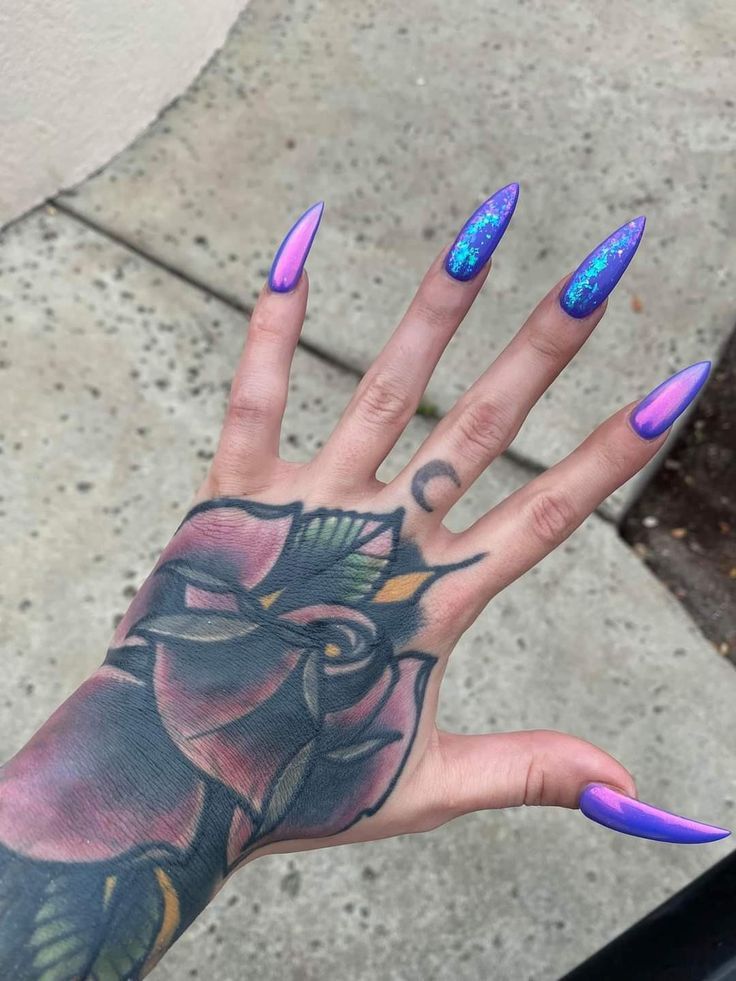 purple Halloween nails Purple Halloween Nails