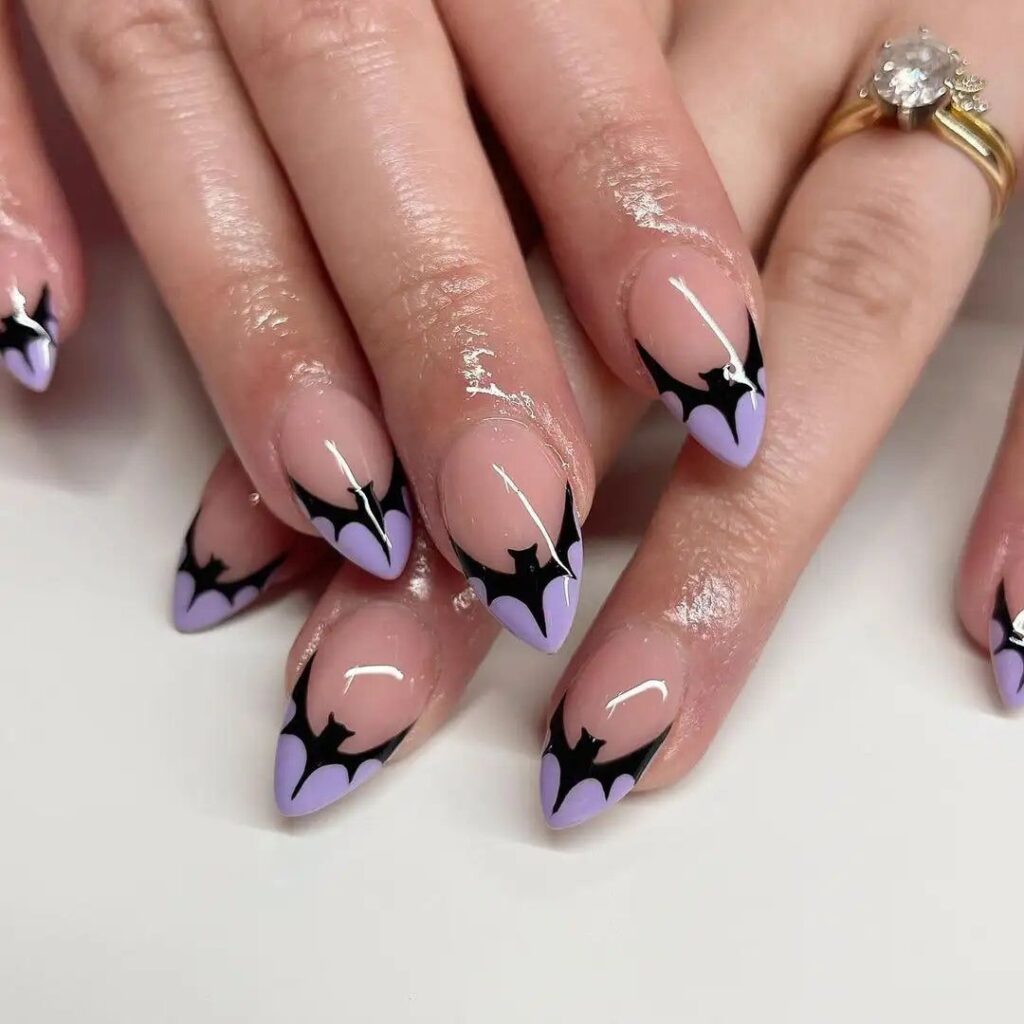 purple Halloween nails Purple Halloween Nails