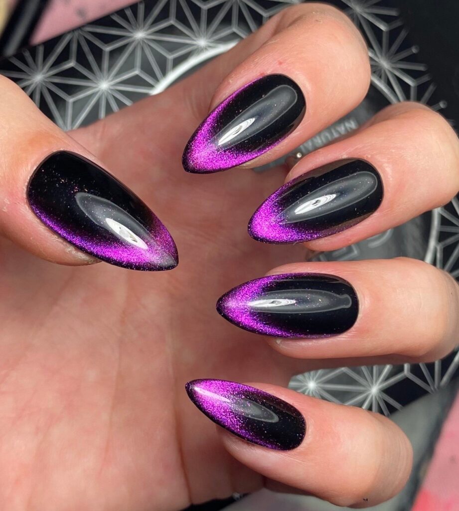 purple Halloween nails Purple Halloween Nails