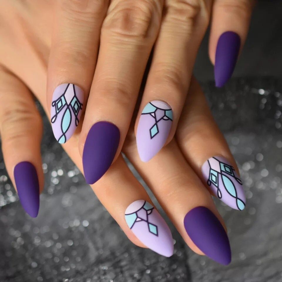 purple Halloween nails Purple Halloween Nails