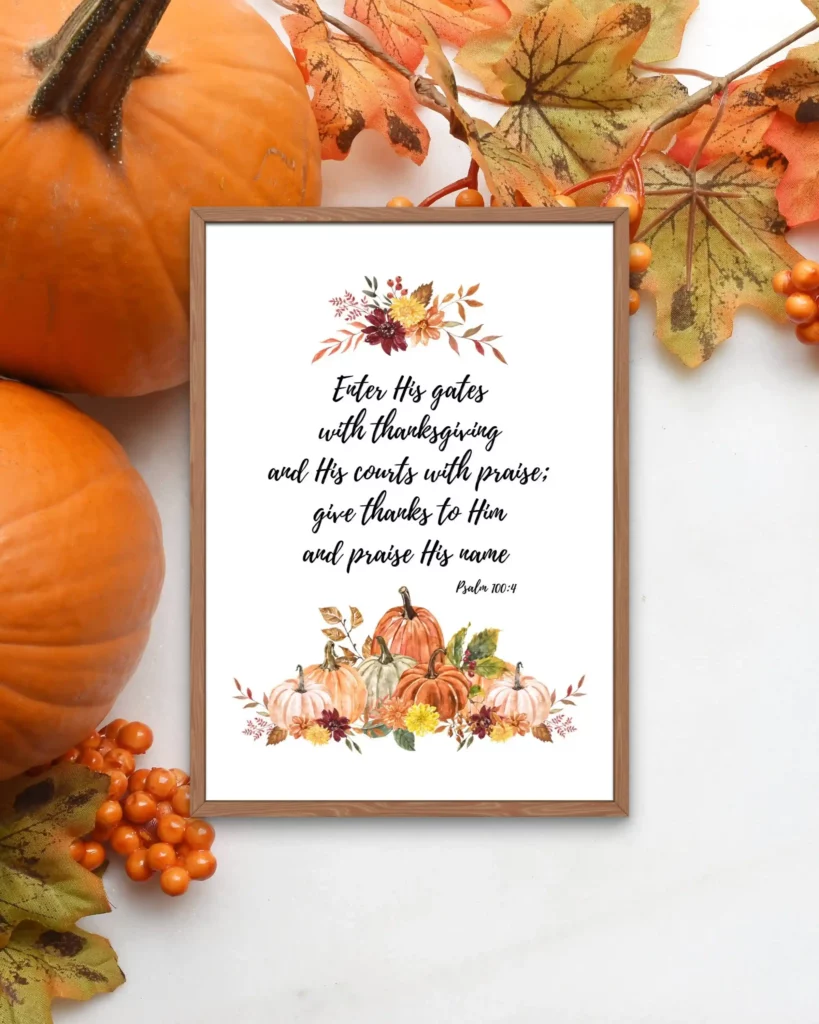 Thanksgiving Bible Verses