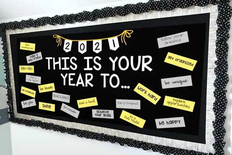 New Year Bulletin Boards Decorations for School