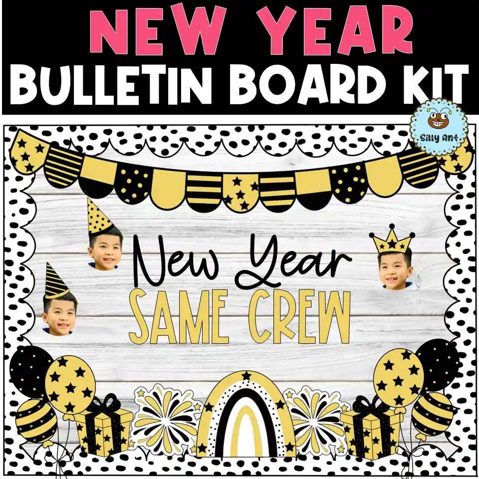 New Year Bulletin Boards Decorations for School