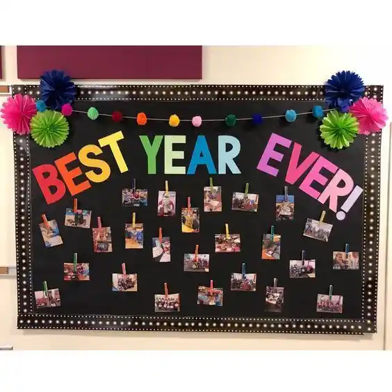 New Year Bulletin Boards Decorations for School