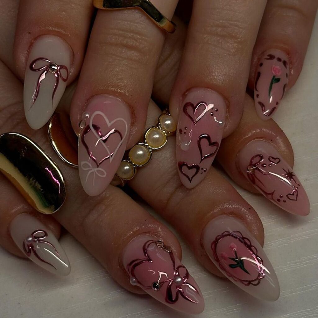 Valentine Day Nails