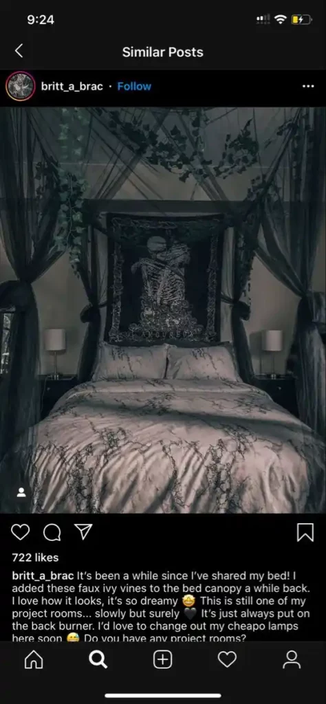 90s Whimsy Goth Bedroom