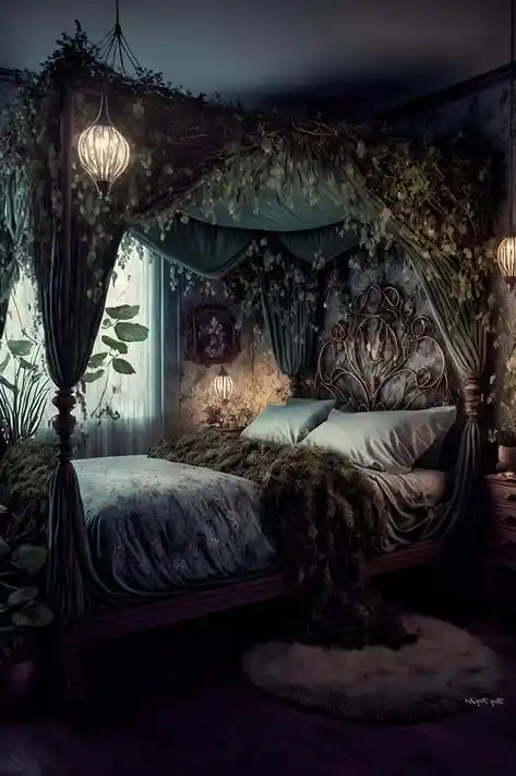 90s Whimsy Goth Bedroom