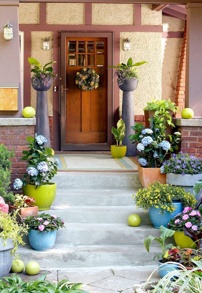 Front Porch Flower Pot Ideas
