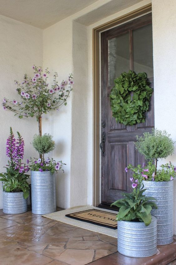 Front Porch Flower Pot Ideas