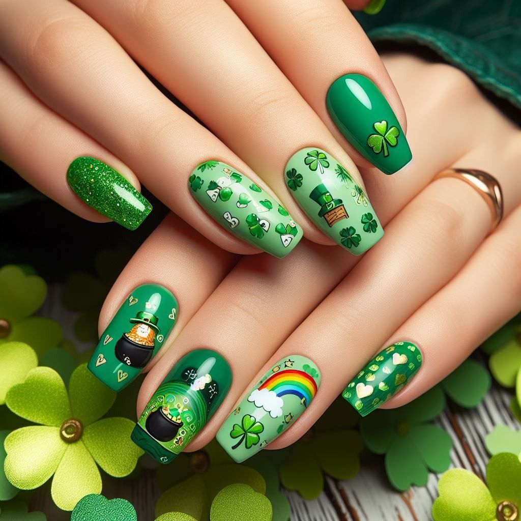 St Patrick Day Nails