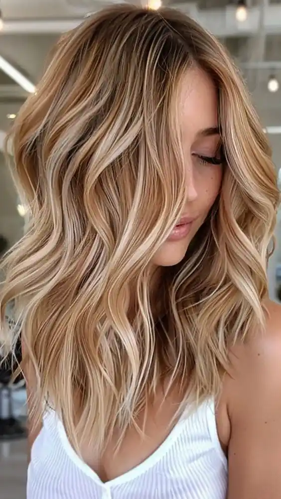 Blended Highlights and Lowlights Blonde
