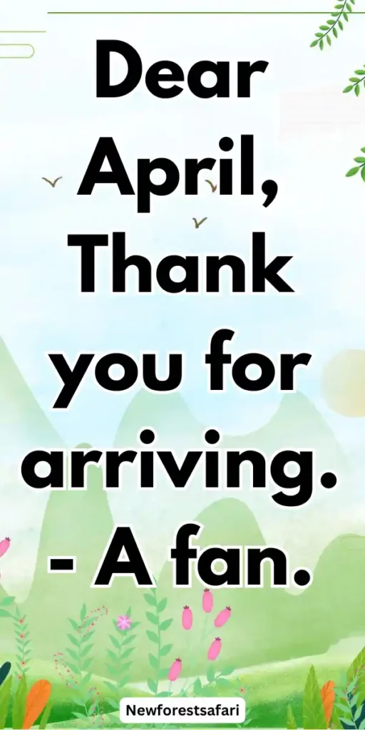 Welcome April